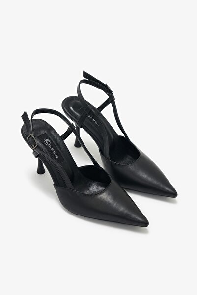 Louis Cardy Java Black Genuine Leather Women's Heeled Shoes