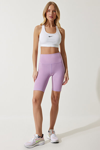 Happiness İstanbul Kadın Lila Yüksek Bel Toparlayıcı Bisiklet Taytı FL00001