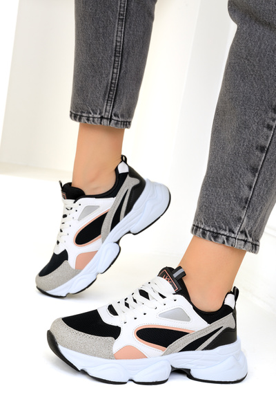 SOHO Grey-Black-Powder Women's Sneakers 17226