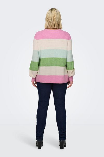 Only Carmakoma CARNEW DARIA L/S STRIPE PULLOVER KNT