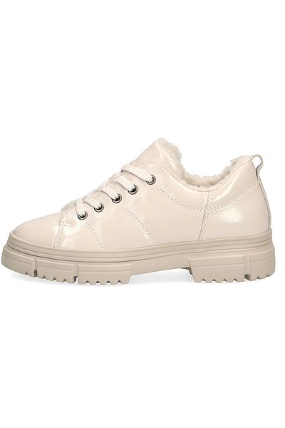 Caprice Damen Klassische Halbschuhe 9-23704-29 Creme 138 Snow Naplak Leder mit CA Climo FB