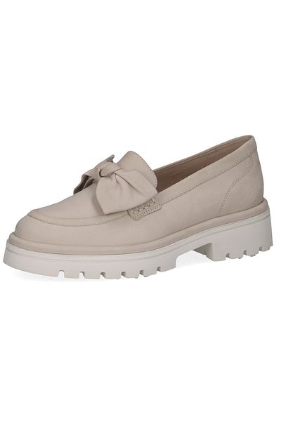 Caprice Damen Halbschuhe Loafer G-Weite 9-24751-42 Creme 125 Snow Nubuc Leder mit CAP Memo/rem.f. & CAP-Speicher