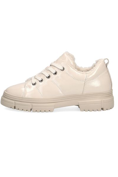 Caprice Damen Klassische Halbschuhe 9-23704-29 Creme 138 Snow Naplak Leder mit CA Climo FB