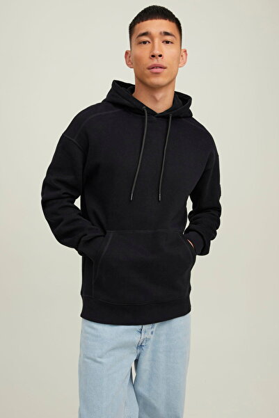Jack & Jones Kapüsonlu Düz Renk Sweatshirt