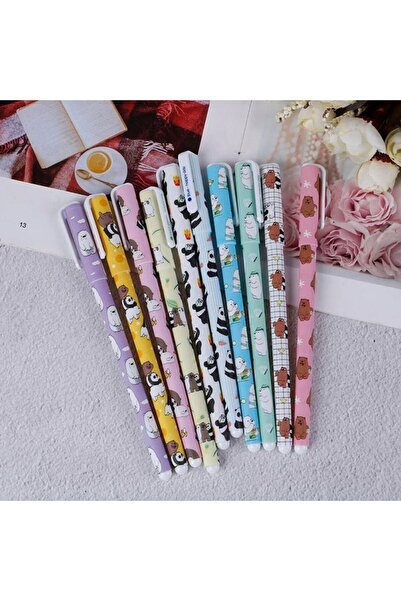 gifttime قلم جل ملون على شكل دببة الباندا 10 قطع