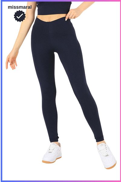 missmaral Jambiere slim Fit Recuperare Talie înaltă Albastru închis Model sport Cusătură plată Potrivire detaliată Oslo 1090