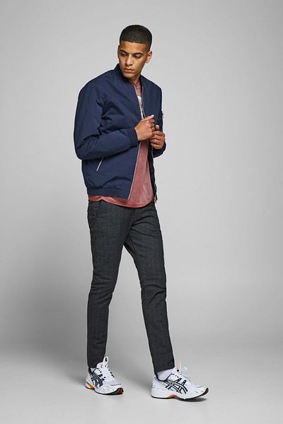 Jack & Jones Herren-Bomberjacke mit Reißverschluss