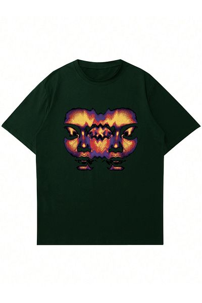 Mad&Calf Μπλουζάκι Unisex Human Face με στάμπα με λαιμόκοψη
