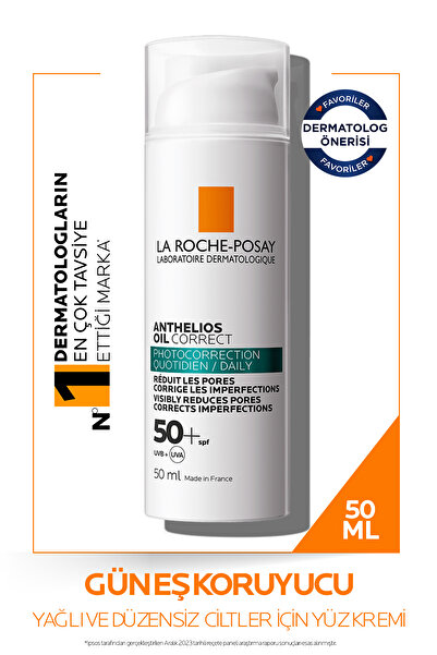 La Roche Posay ANTHELİOS OİL CORRECT SPF+50 SKİN BRİGHTENİNG FACİAL SUN CREAM...