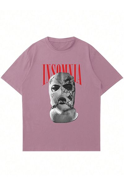 Mad&Calf Μπλουζάκι Unisex Insomnia Mask με στάμπα με λαιμόκοψη