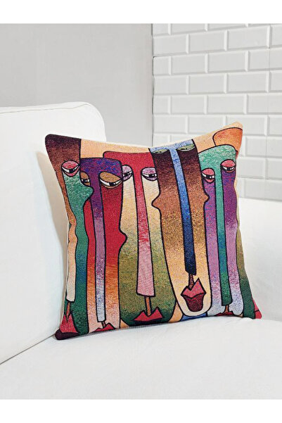 Körfez Kırlent Goblen Dokuma Kırlent Kılıfı 43x43cm