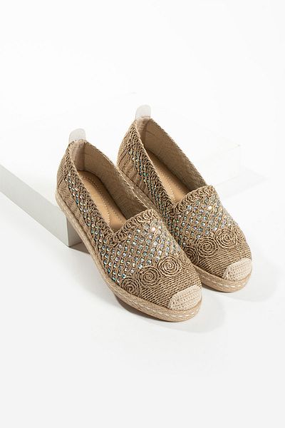 HVZ Exclusive Women's Espadrille Casual Stoned Comfortable Shoes