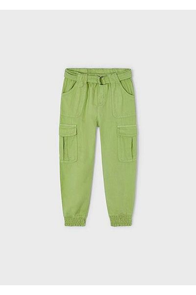 MAYORAL Pantaloni verzi cu buzunar cargo pentru fete 03531-074