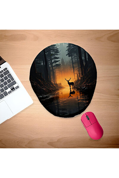 UcuruStore Geyikli Manzara Mouse Pad με στήριγμα καρπού