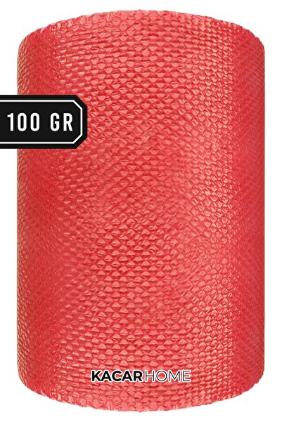 Aydınlar Ambalaj Balonlu Naylon 50cm X 10m 100 gr Kırmızı Üç Katlı Balonlu Naylon Pat Pat Pıt Pıt 5 M²