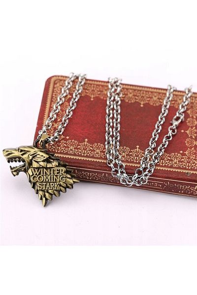 FG KONNİCHİWA Game Of Thrones Stark Symbol Faux Leather String Gift Necklace
