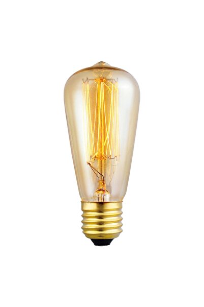 Can İthalat 10 ADET EDİSON STYLE RUSTİK LAMBA 40W E27 ST 64 DİMMER UYUMLU