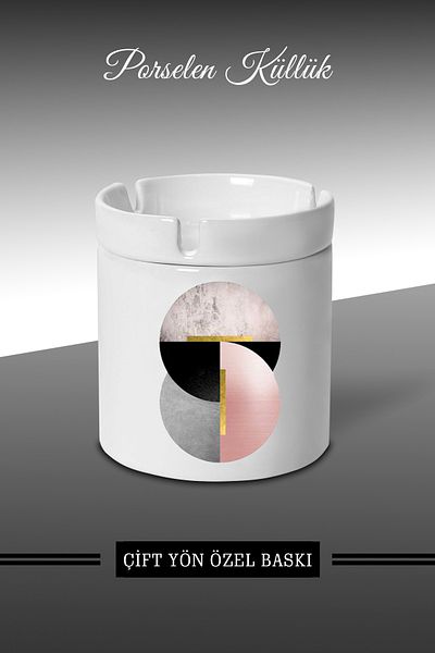 Bytwo Boho mixed Design Ashtray - Πορσελάνινο Τασάκι - Επιτραπέζιο Τασάκι *külbytX116