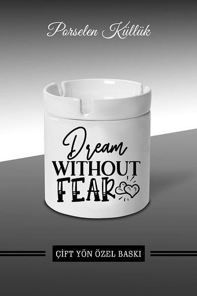 bymat Dream Without Designed Ashtray - Porcelain Ashtray - Ash Tray *külAmX186