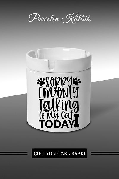 bymat Sorry... Designed Ashtray - Porcelain Ashtray - Ash Tray *külbymX211