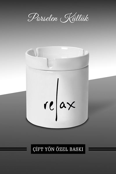 bymat Τασάκι Relax Design - Πορσελάνινο Τασάκι - Επιτραπέζιο τασάκι *külbymX67