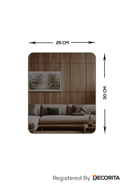Decorita Ayna | Dekoratif Düz&Füme Ayna | 2'li Takım | Torino Dekoratif Ayna