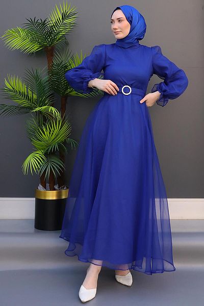 GİZ AGİYİM Φόρεμα Night Blue Elfida Hijab