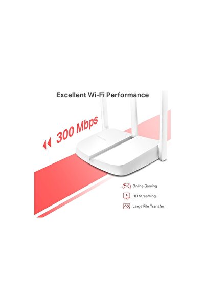 TP-LINK i-45 Mercusys Mw306R 300 Mbps Kablosuz Router