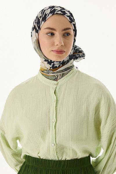 FENZA SCARF Σάλι EVIE Βαμβακερό μοτίβο με λοστό