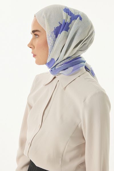 FENZA SCARF Laura Bulut Motivată - șal albastru din bumbac
