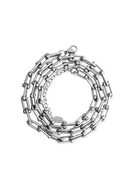 Tesbihane Marina Design Silver Color Steel Women's Chain