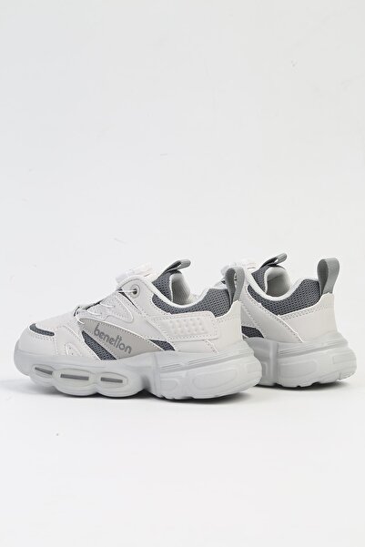 Benetton ® IMPORTED Gray Children's Lace-Up Mechanism Sports Shoes BNI-10255