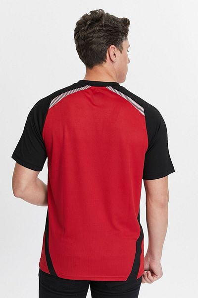 Uniprom Men's Crew Neck T-Shirt Breathable Fabric Procool Sports Outdoor T-Shirt Red-Black