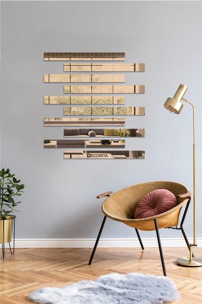 Decorita Ayna - Bronz Ayna - 10'lu Takım Şerit Ayna