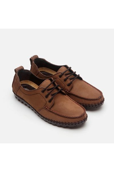 Hotiç Ανδρικά casual παπούτσια από γνήσιο δέρμα Sand Beige