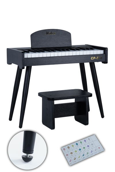 Midex Cp-370bk Ahşap Çocuk Piyanosu Pilli 37 Tuşlu Gerçek Piyano Tuşları