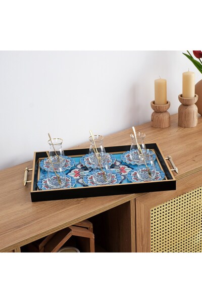 Glore Persian 6 Kişilik 19 Parça Tepsili Çay Takımı