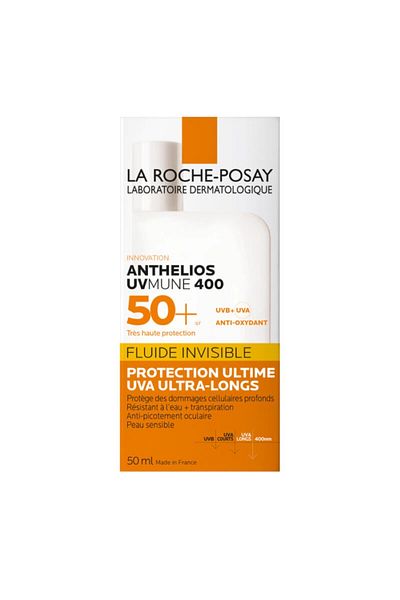 La Roche Posay Anthelios Uvmune 400 Fluid Invisible Spf50+ Waterproof Sunscreen 50 Ml1.6Fl.Oz/