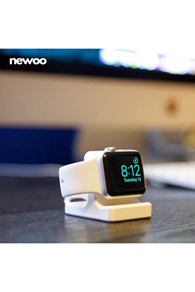newoodesign Apple watch kablosuz şarj standı BEYAZ