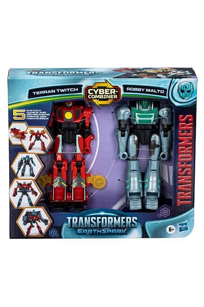 transformers EarthSpark Terran Twitch and Robby Malto Double Action Figure Set