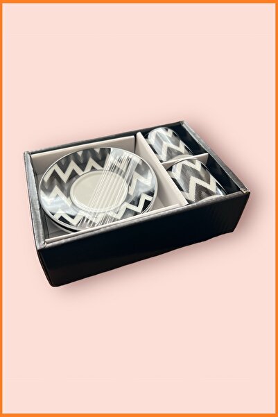 EZMK EV GEREÇLERİ 2 Kişilik Porselen Kahve Fincan Takımı, Türk Kahvesi Fincan...