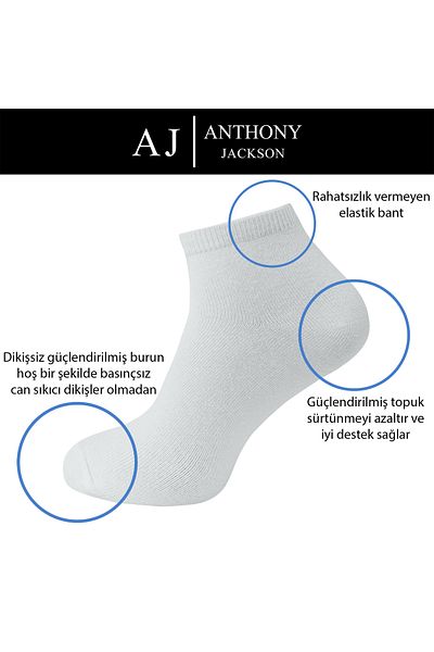 ANTHONY JACKSON 10 ζεύγη κάλτσες BAMBOO Premium ανδρικές και γυναικείες μποτάκια - Κοντές αθλητικές κάλτσες για τρέξιμο και πεζοπορία μέχρι τον αστράγαλο
