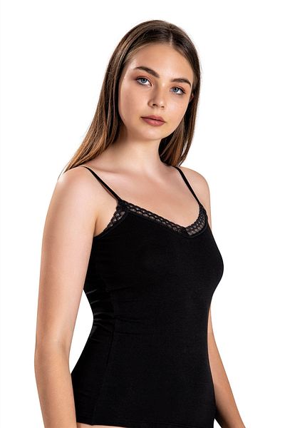Jiber 508 Women's Lace Cotton Lycra Stringed Undershirt
