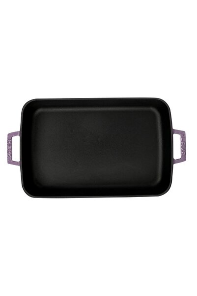 Lava Döküm Dikdörtgen Rosto ve Fırın Tepsisi Döküm Demir Yekpare Çift Kulplu Ölçü 26x40cm.