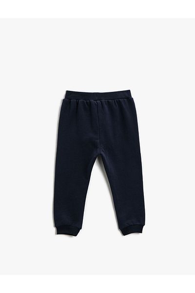 Koton Marineblaue Baby-Jogginghose mit normalem Bein 3wmb40005tk