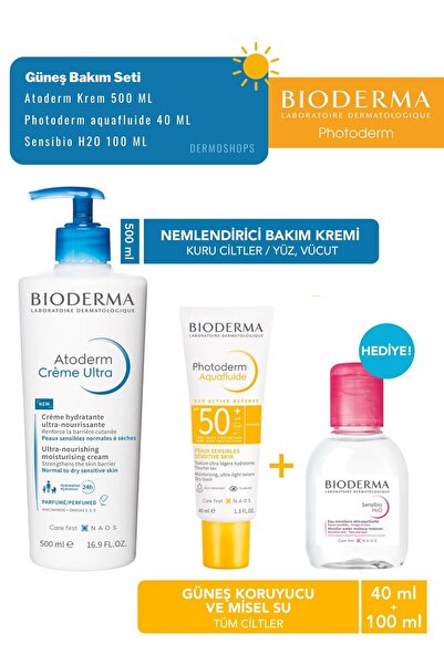 Bioderma Günlük Güneş Temel Bakım Seti | Güneş Korucuyu Temizleyici Nemlendirici Bakım Set DShops