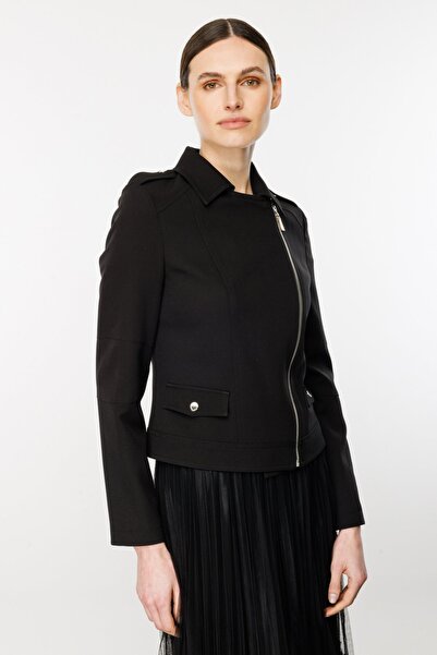 Ekol Short Jacket with Sleeve Line Stitching Detail