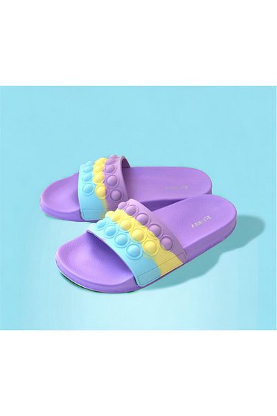 FURIA SHOES Popıt Girl's Slippers/beach/sea Slippers Soft Eva Slippers with Popıt Toy Band