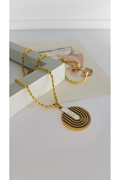 SONES قلادة من الفولاذ بسلسلة ملتوية مقاس 60 سم |   Sns 200213