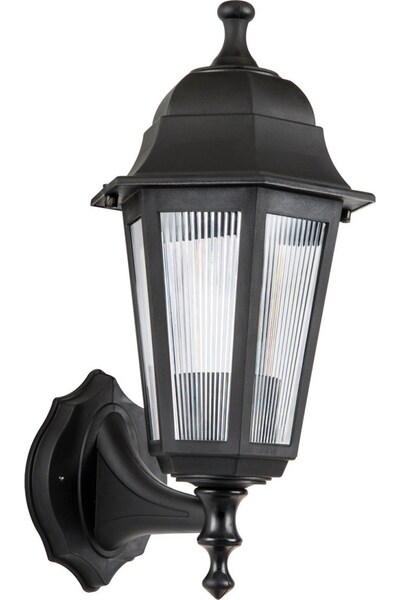 ZERPA Siyah E27 Duylu Bahçe Armatürü Plastik 6851